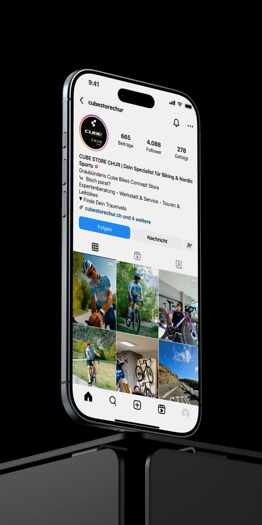 Social Media für den CUBE Store Chur