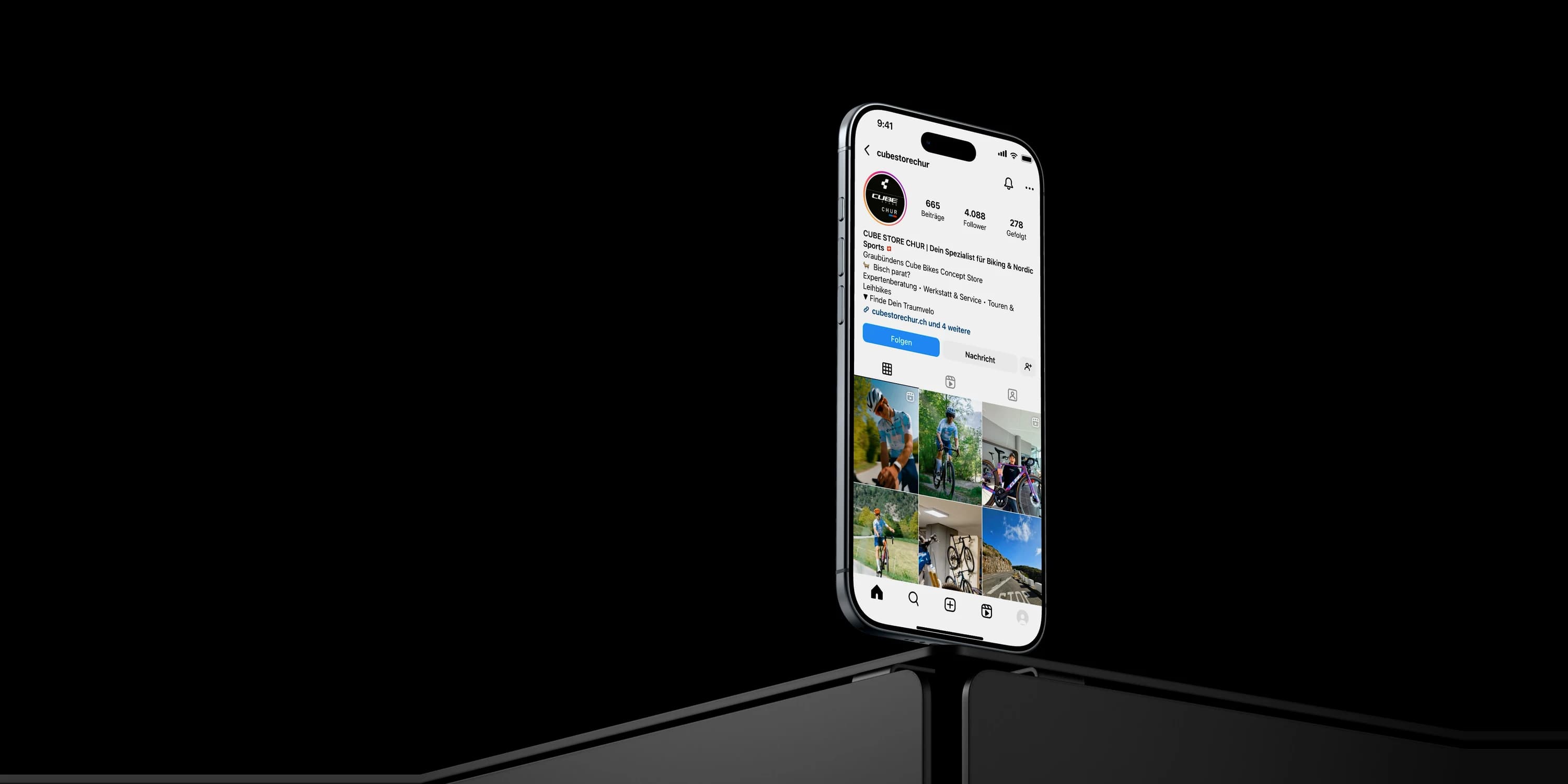 Social Media für den CUBE Store Chur