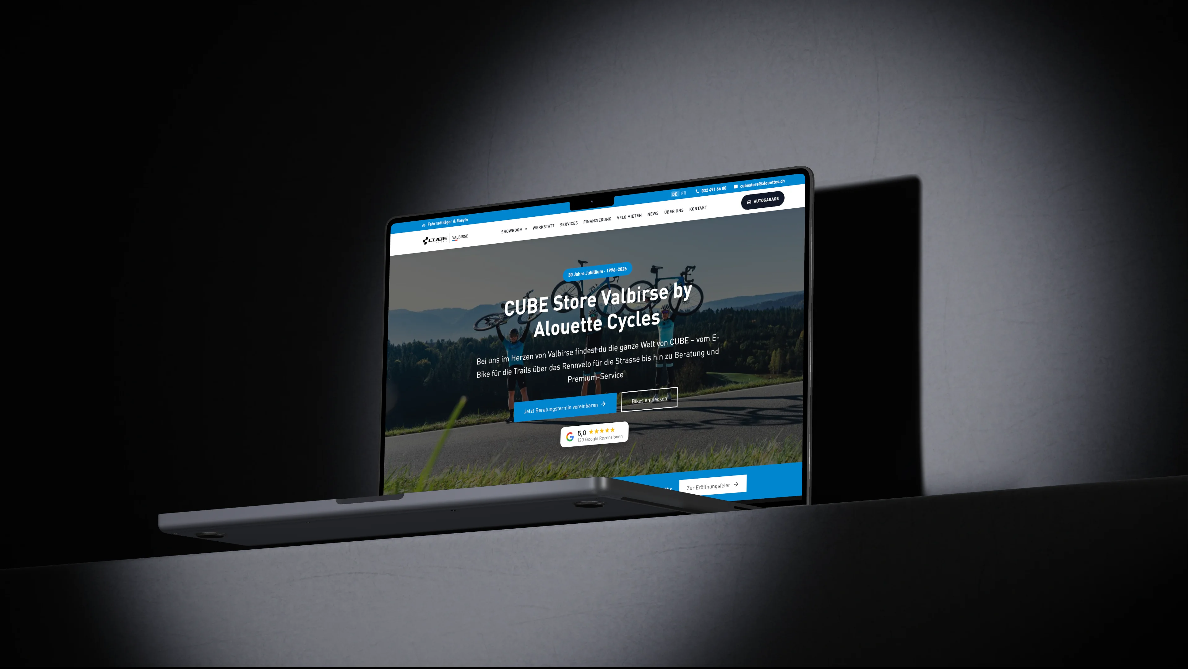 Webentwicklung für CUBE Store Valbirse
