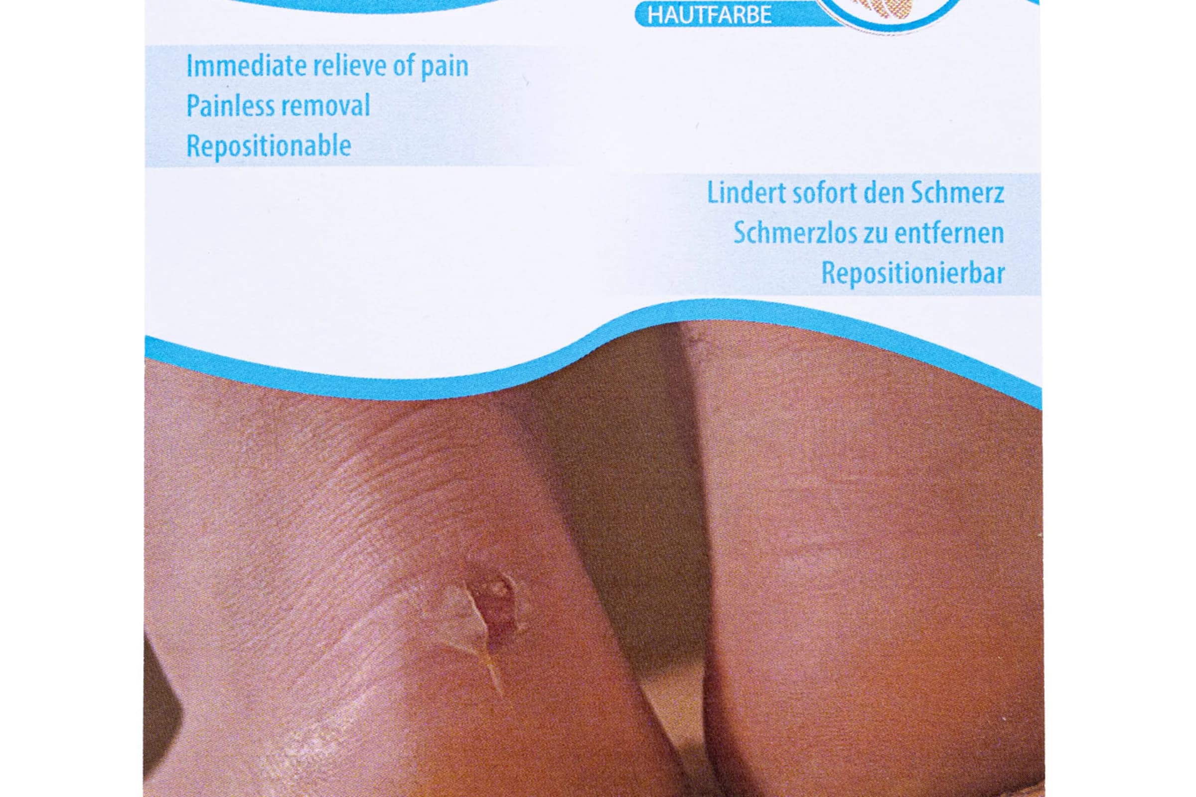 Die freigestellte Packung ReSkin Care Blister in Beige, aufgenommen für Anzeigen und Displays.